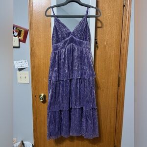 Trixxi Lavender Tiered Maxi Dress